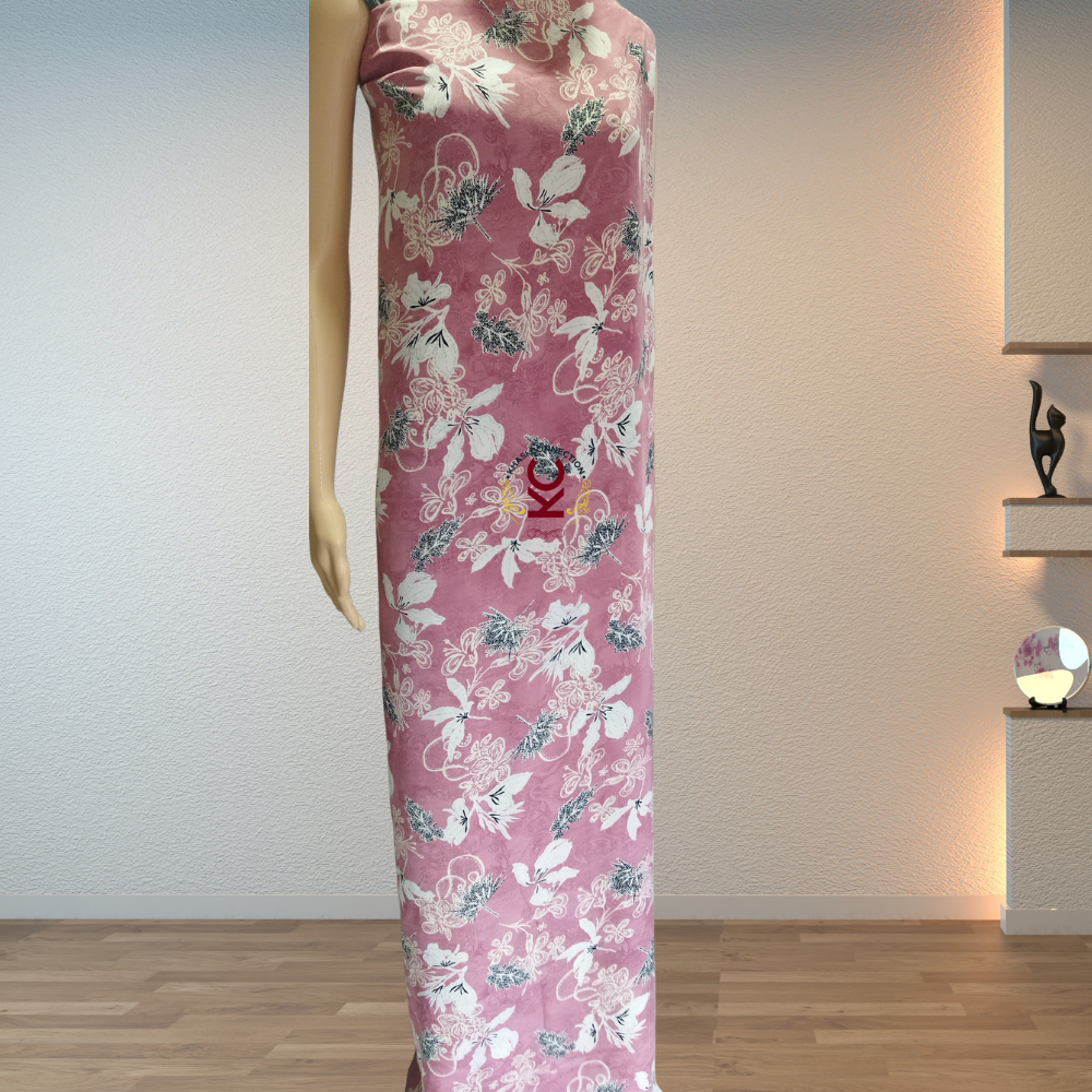 Dusty Pink Abstract Floral Jainsem