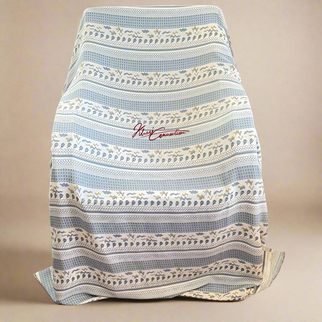 Blue Honeycomb Stripes Jaiñsem