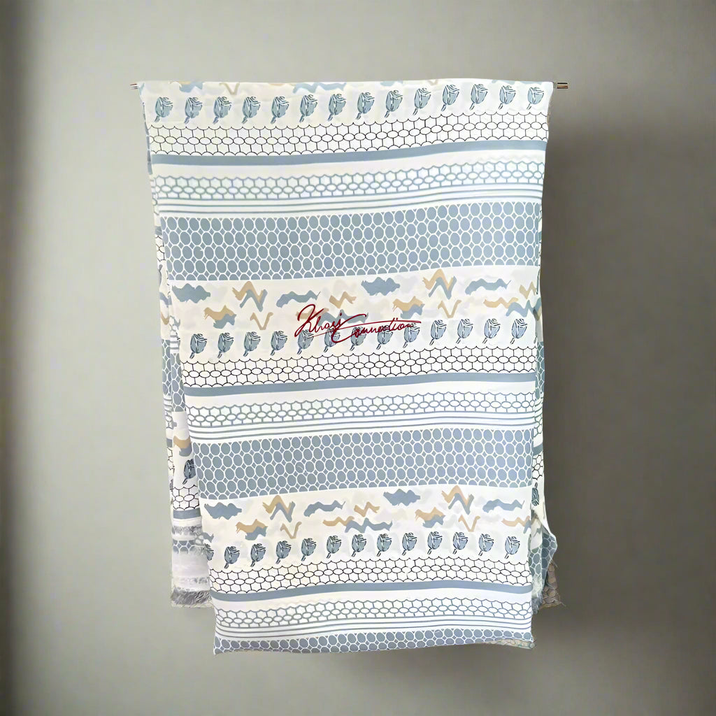 Blue Honeycomb Stripes Jaiñsem