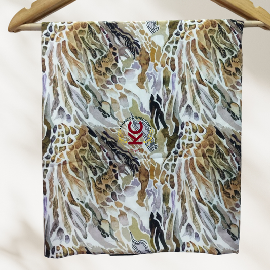 Brown Feather Print Jaiñsem