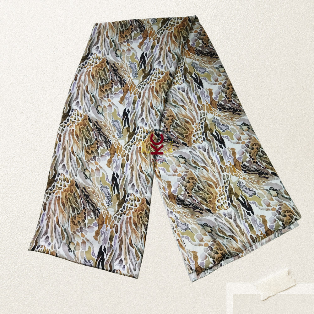 Brown Feather Print Jaiñsem