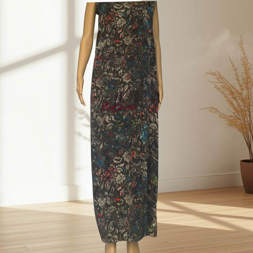 Dark Grey Floral Jaiñsem