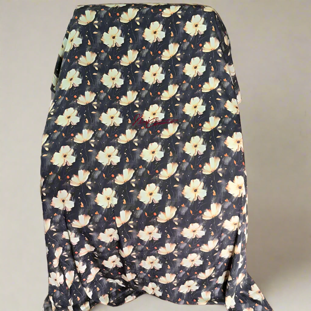 Gold Off-White Floral Jaiñsem