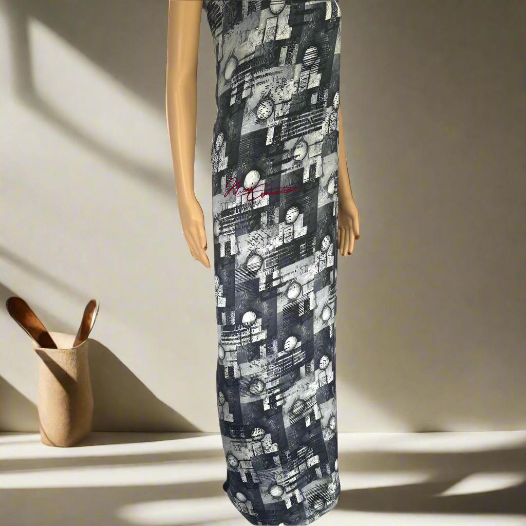 Grey Geometric Prints Jaiñsem