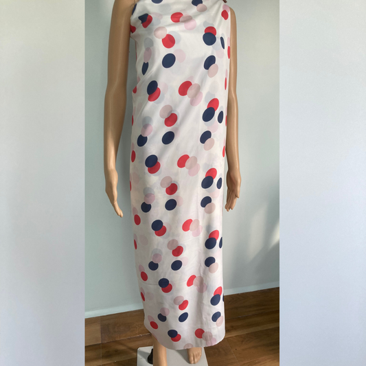 White Red-Blue Polka Dot Jaiñsem