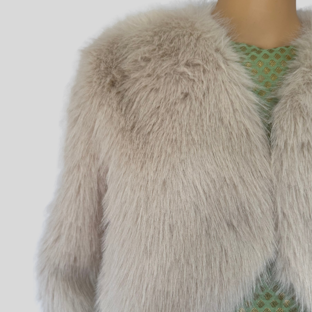 Light Beige Fur Coat
