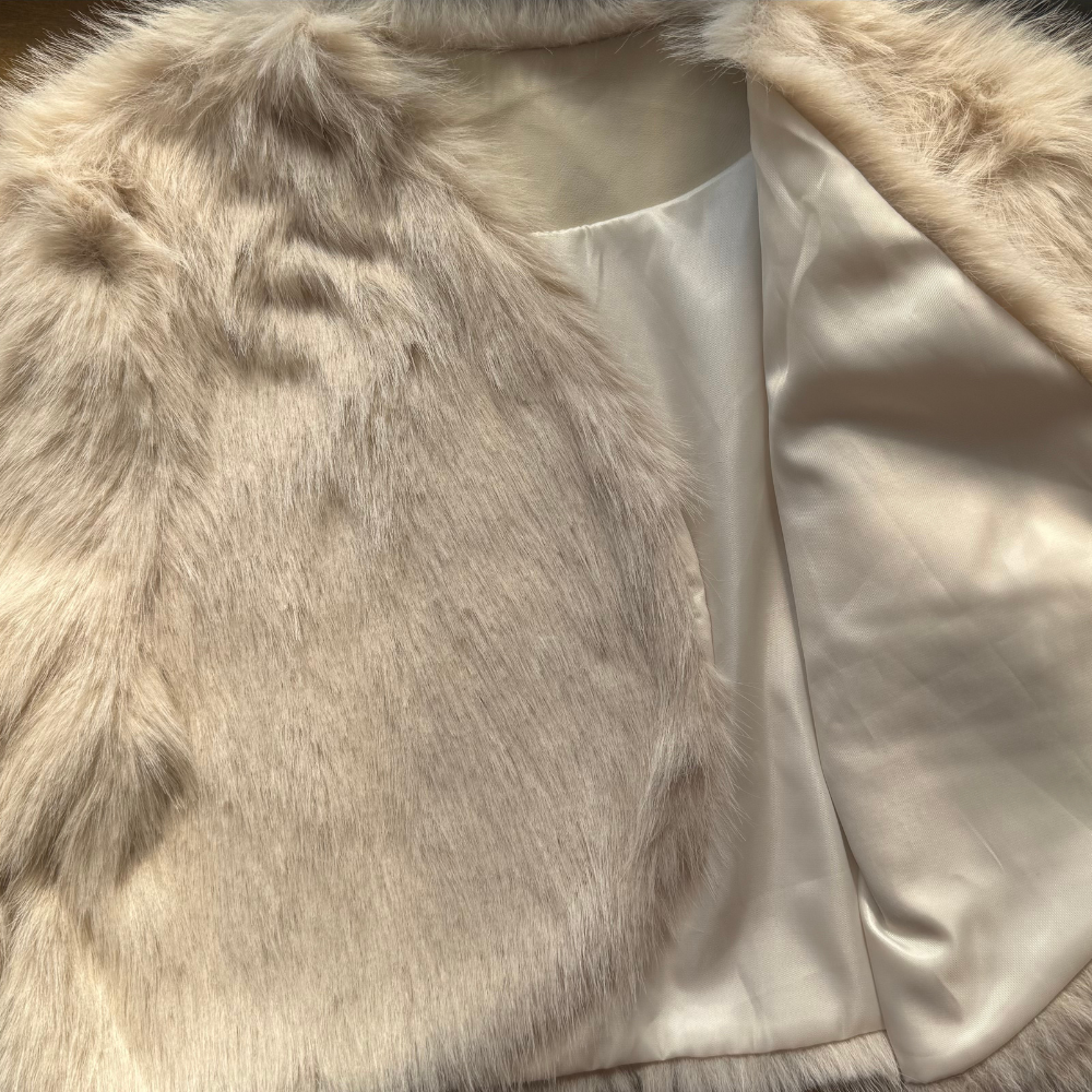 Light Beige Fur Coat