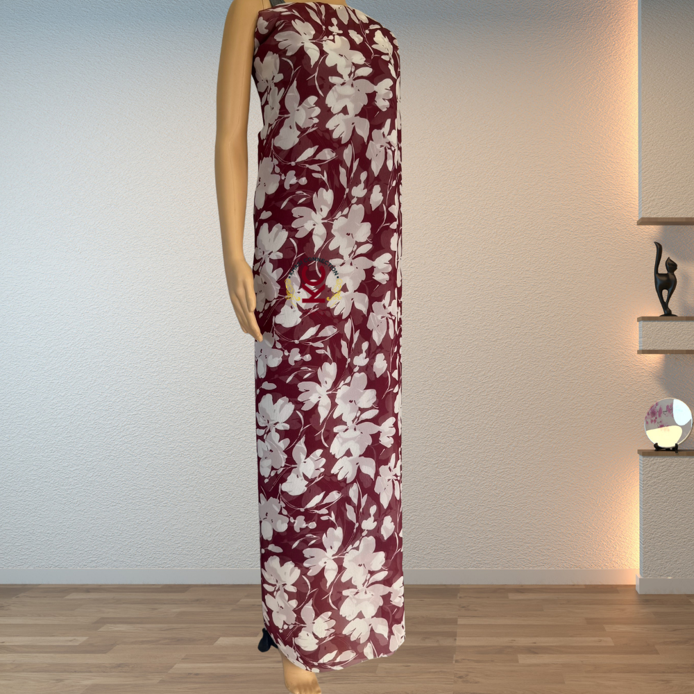 Maroon Floral Shadow Print Jaiñsem