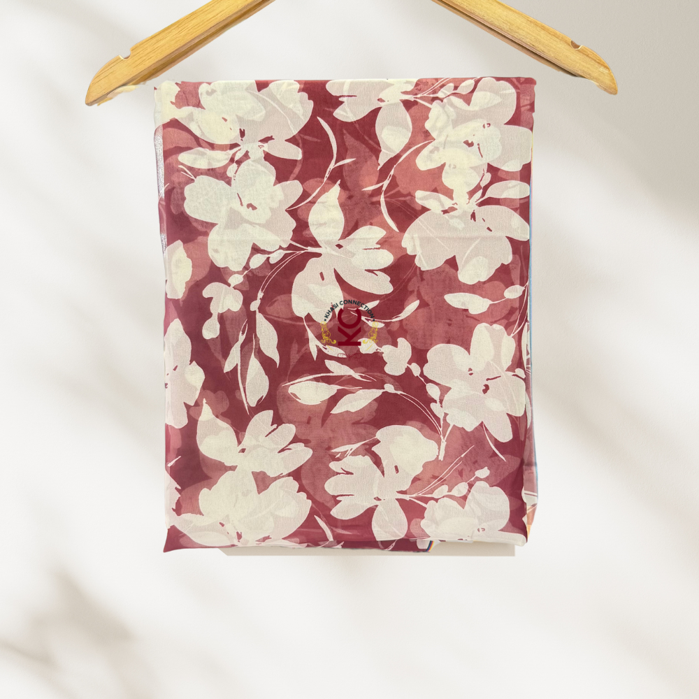 Maroon Floral Shadow Print Jaiñsem
