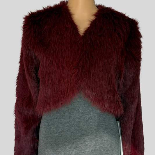 Maroon Fur Coat