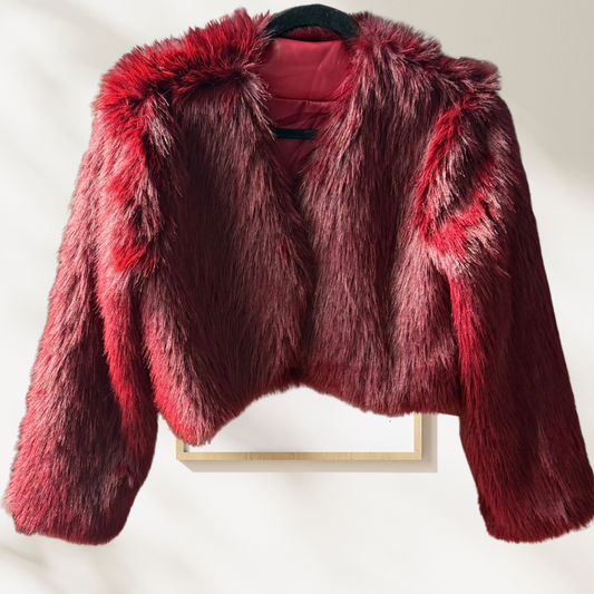Maroon Fur Coat