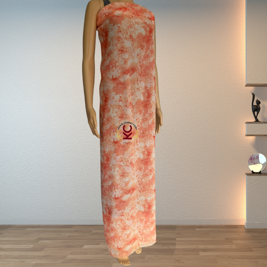 Orange All-Over Floral Jaiñsem