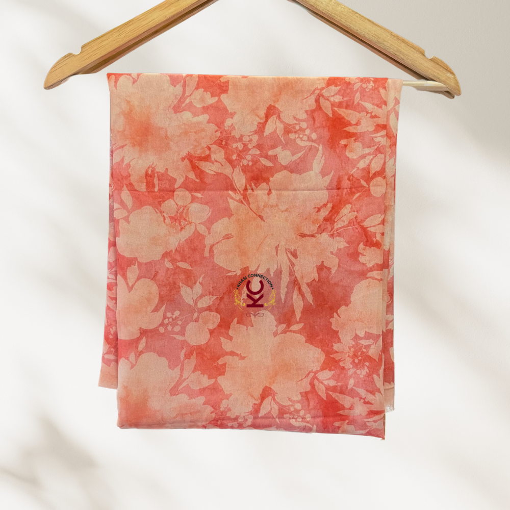 Orange All-Over Floral Jaiñsem