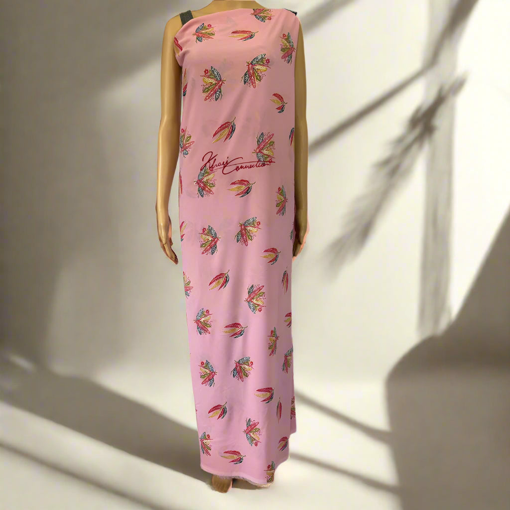 Pink Feathers With Leaves Jaiñsem