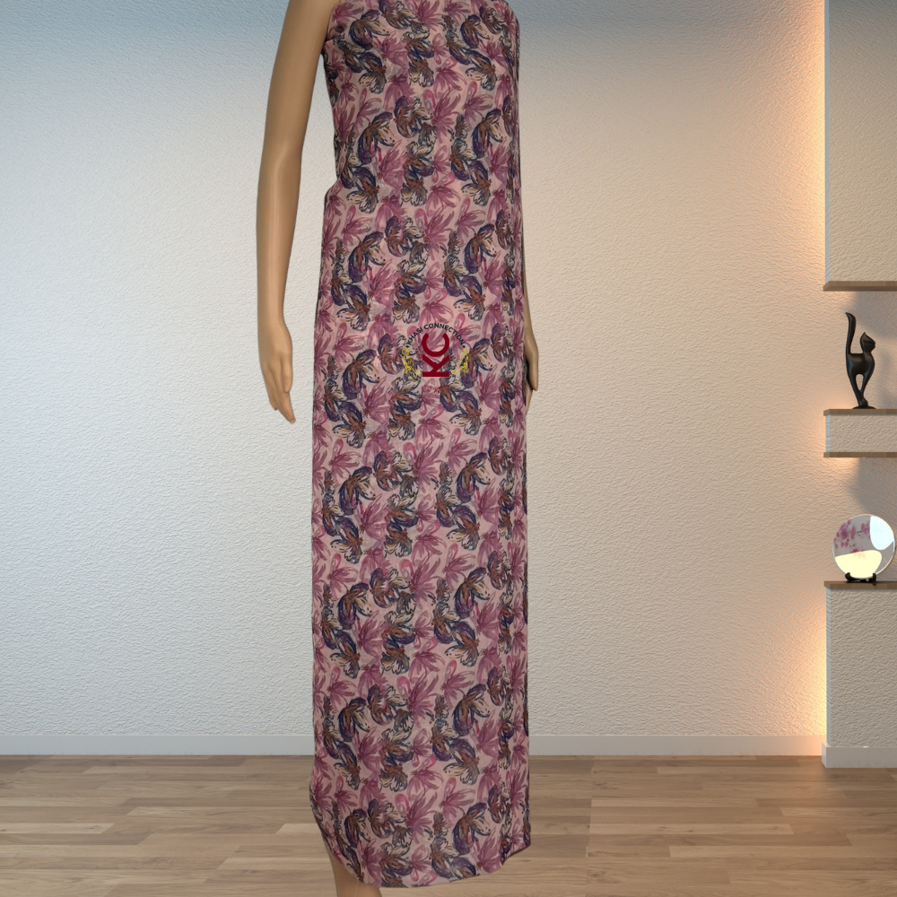 Pink Blue Seamless Floral Stroke Jaiñsem