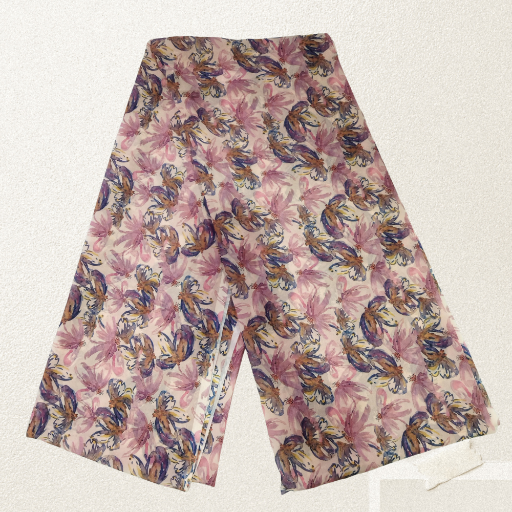 Pink Blue Seamless Floral Stroke Jaiñsem