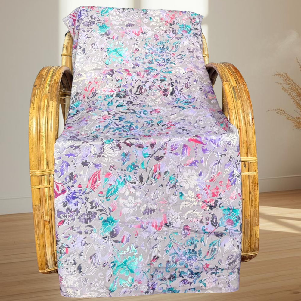 Purple Seamless Floral Jaiñsem