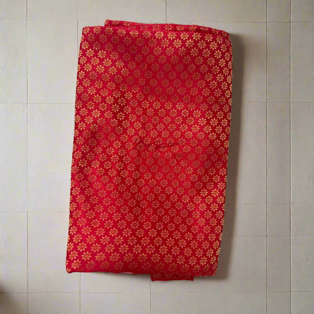 Red Fire Banarasi Silk Jaiñsem