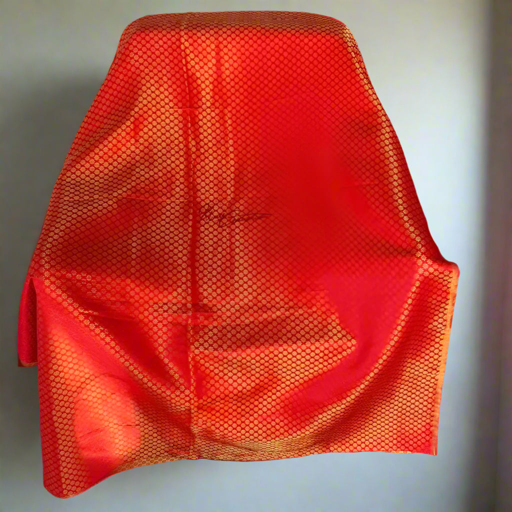 Red Fire Banarasi Silk Jaiñsem