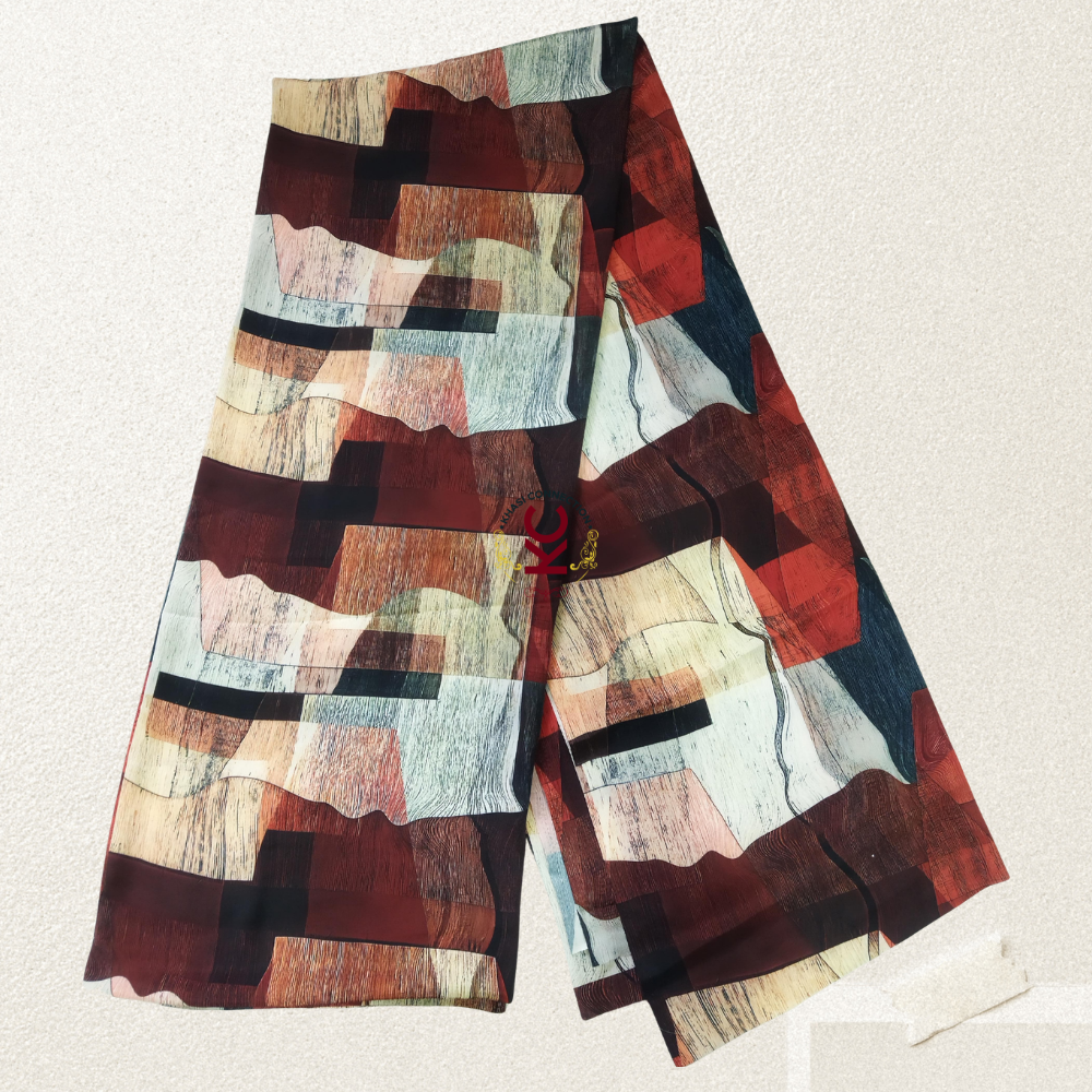 Maroon Brown Paper Cut Jaiñsem