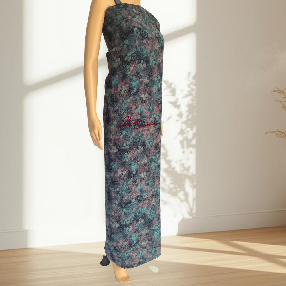 Teal Leaves Floral Jaiñsem