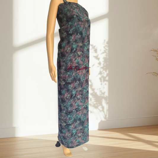 Teal Leaves Floral Jaiñsem