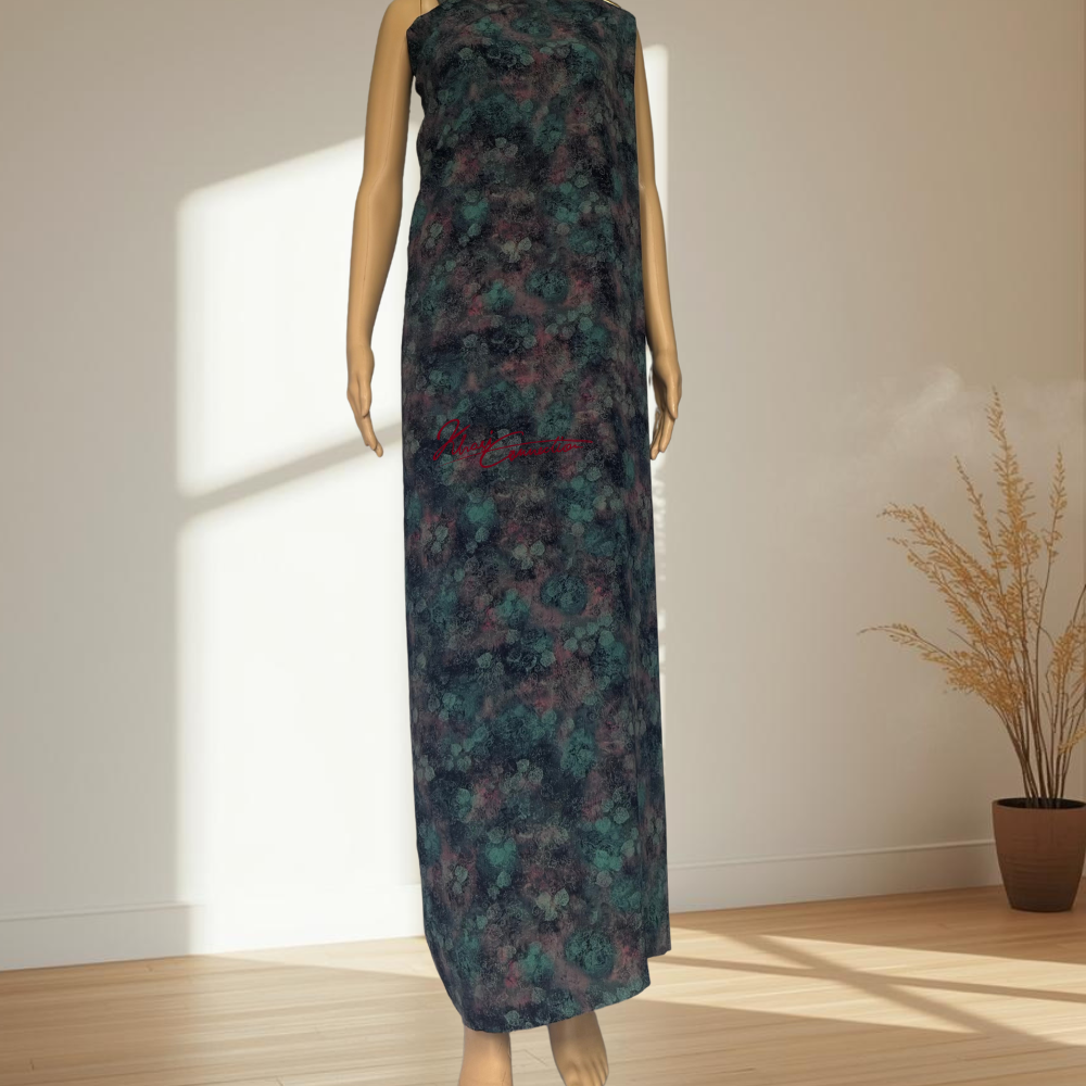 Teal Leaves Floral Jaiñsem