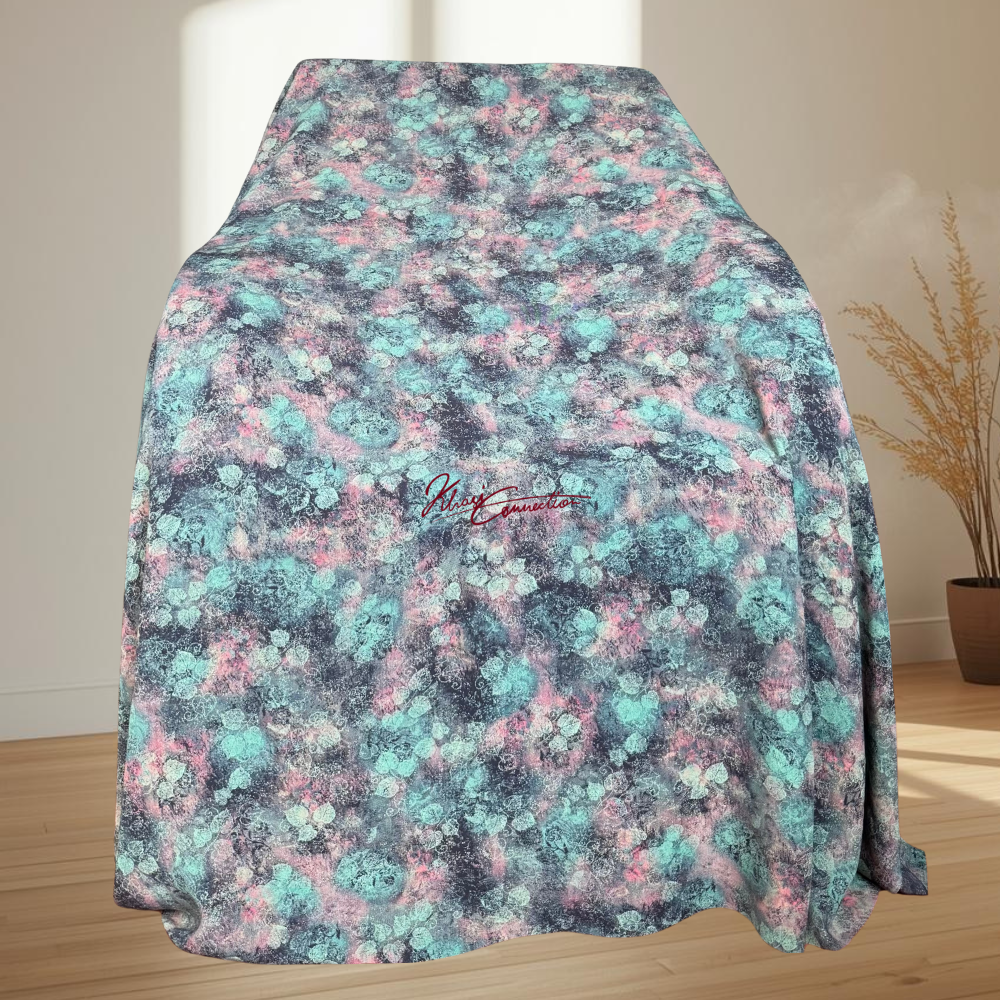 Teal Leaves Floral Jaiñsem