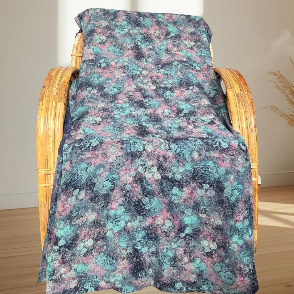 Teal Leaves Floral Jaiñsem