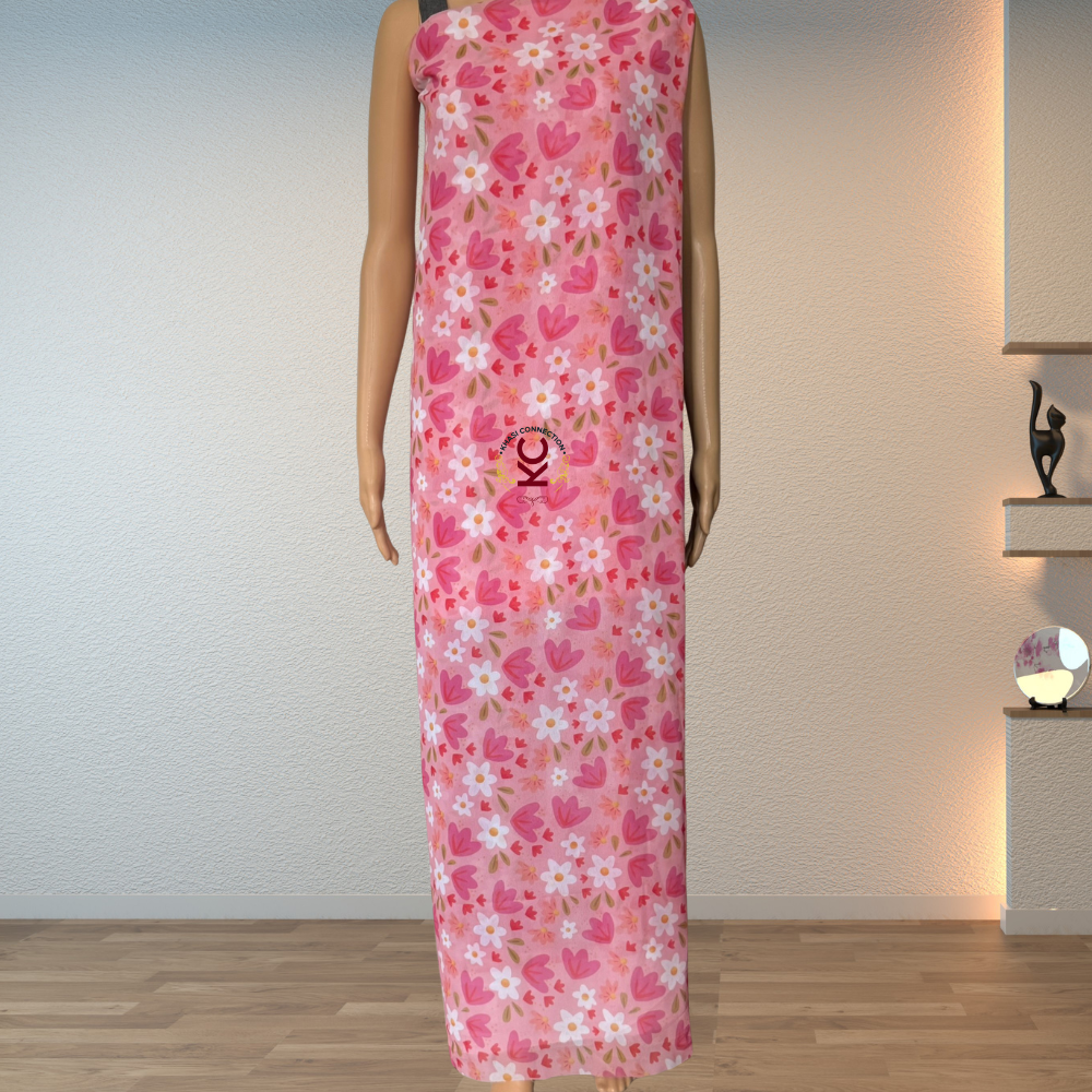 White Floral Pink Jaiñsem