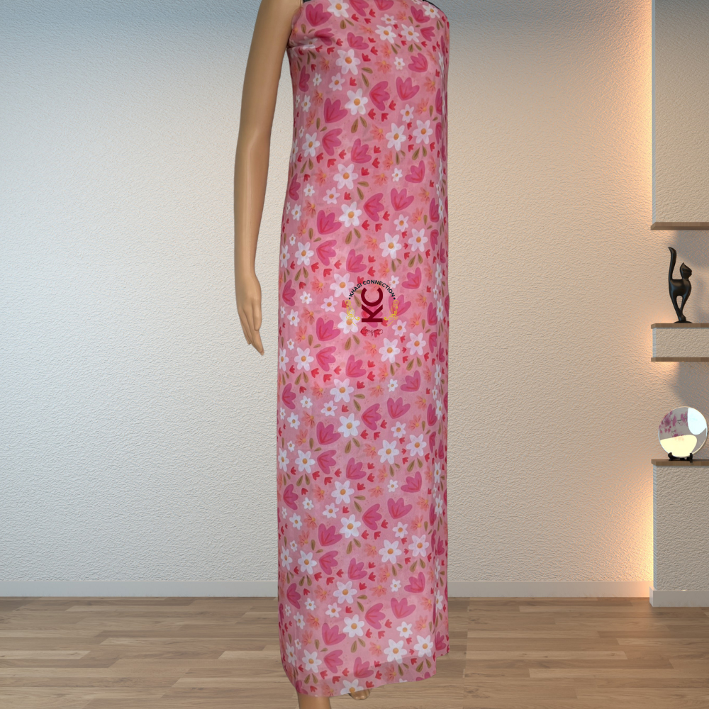 White Floral Pink Jaiñsem