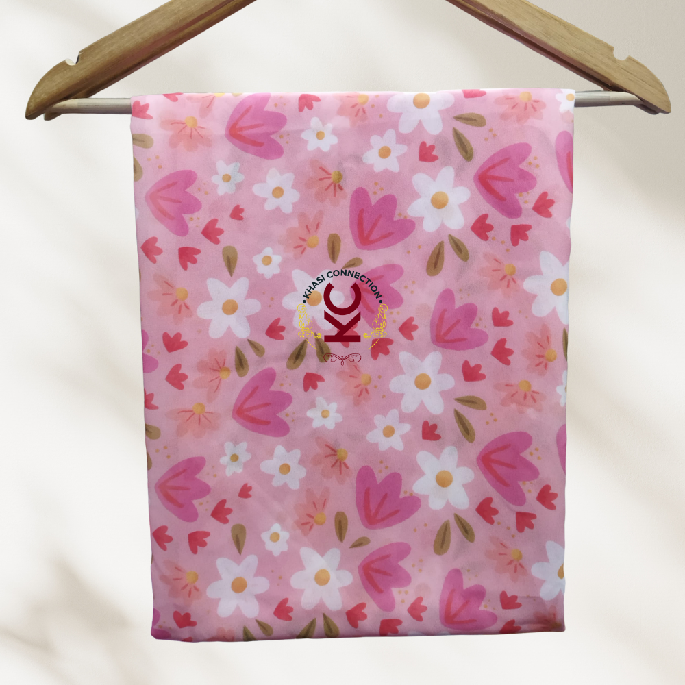 White Floral Pink Jaiñsem