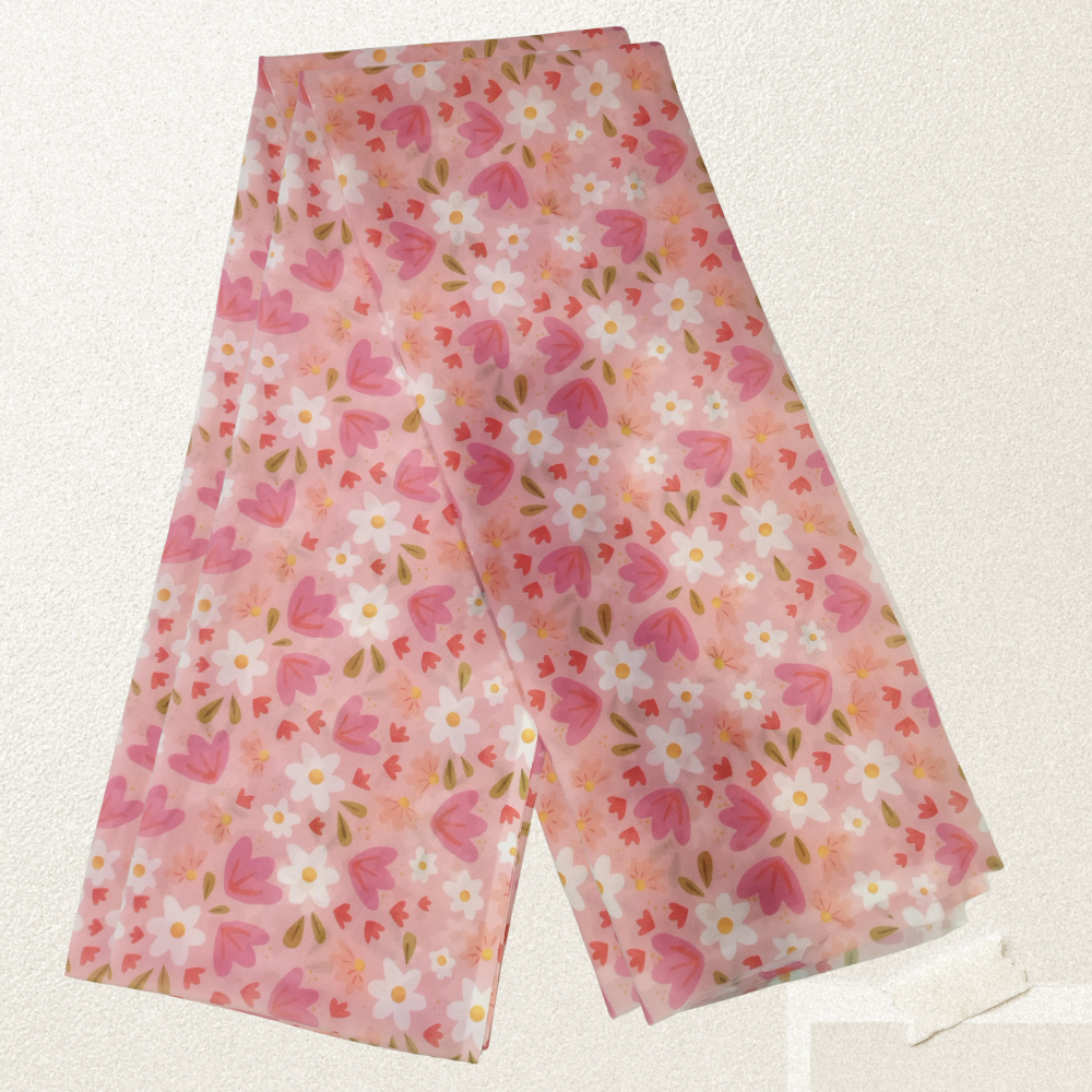 White Floral Pink Jaiñsem