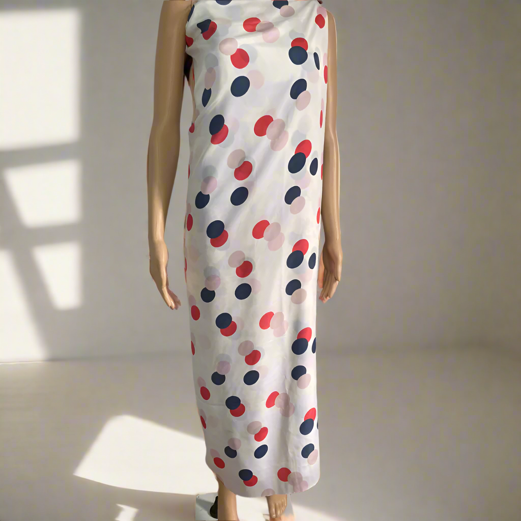 White Red-Blue Polka Dot Jaiñsem