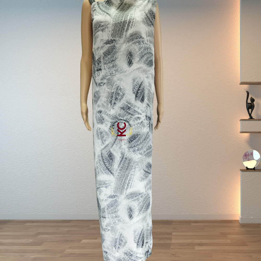 White Black Palm Leaves Print Jaiñsem