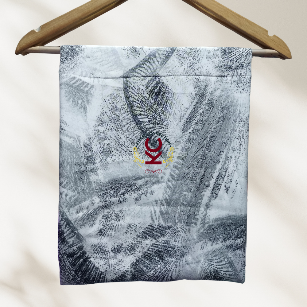 White Black Palm Leaves Print Jaiñsem