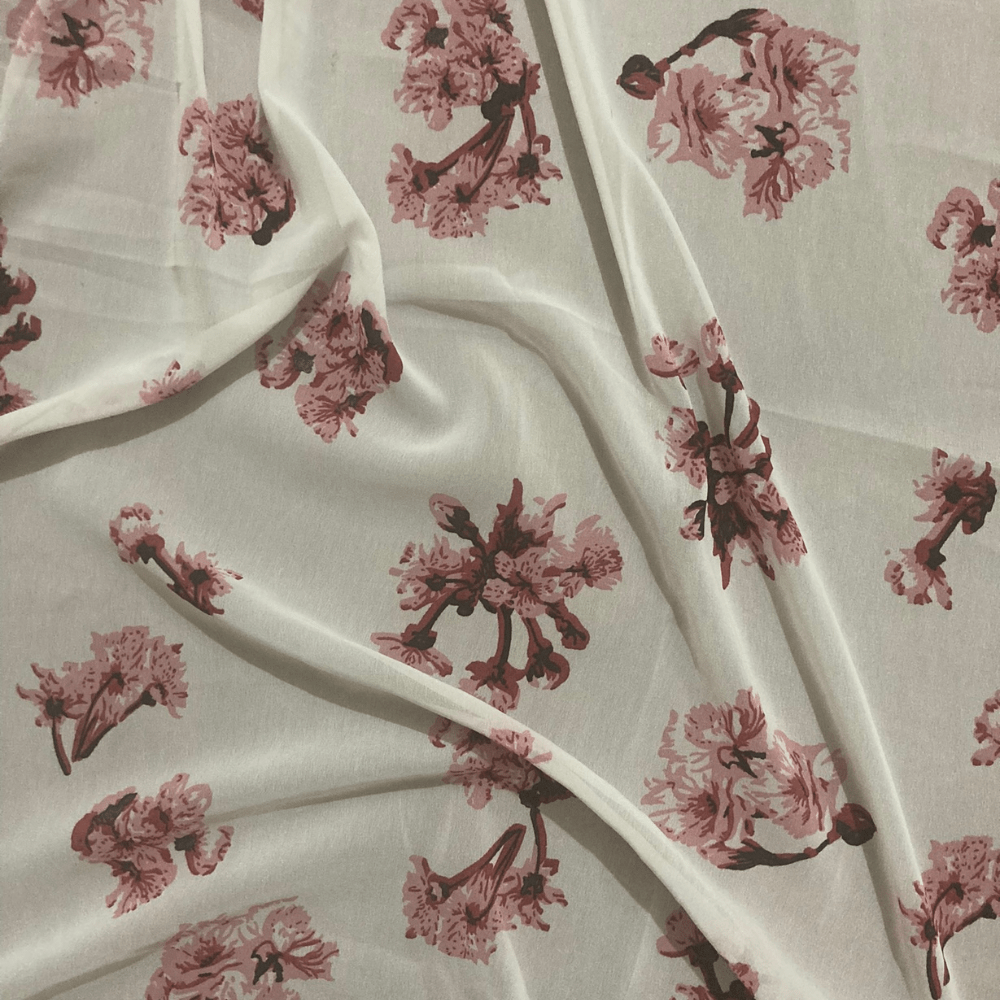 White With Pink Floral Jaiñsem