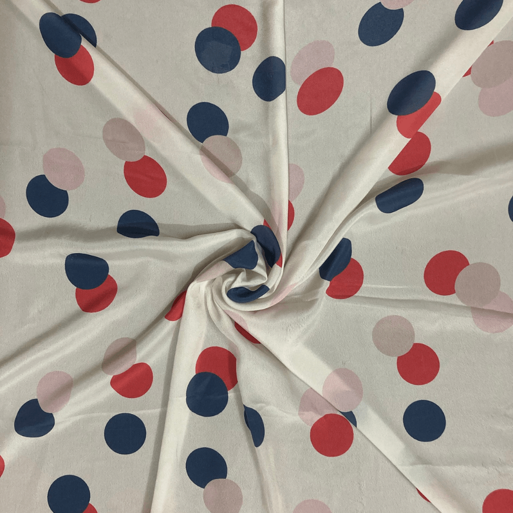 White Red-Blue Polka Dot Jaiñsem