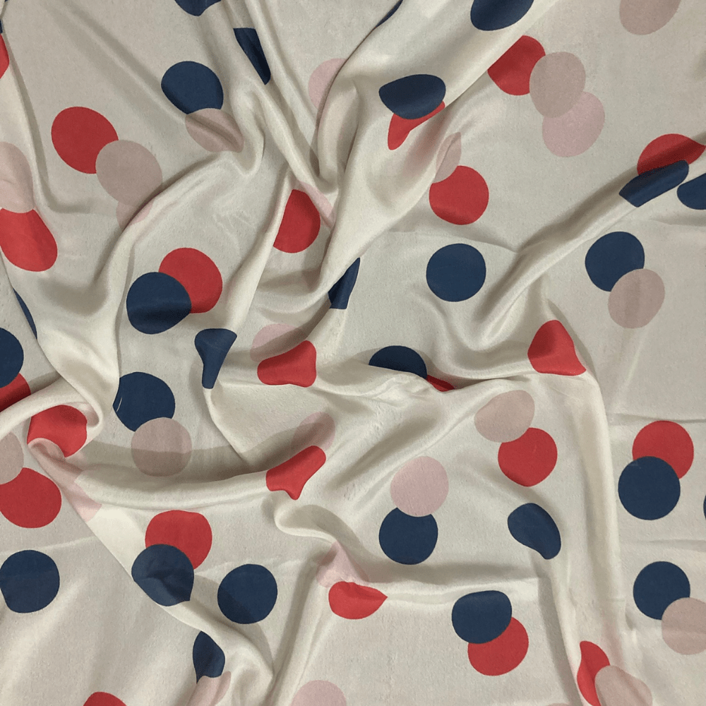 White Red-Blue Polka Dot Jaiñsem