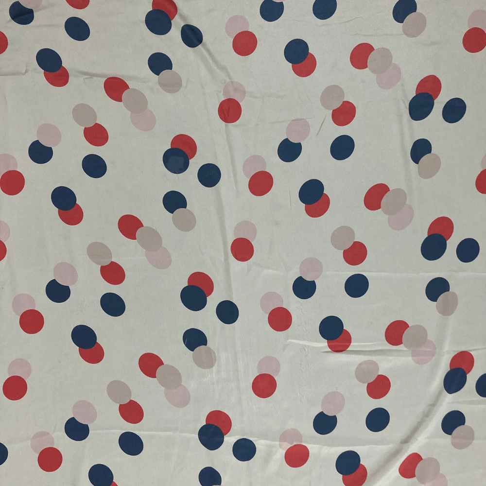 White Red-Blue Polka Dot Jaiñsem