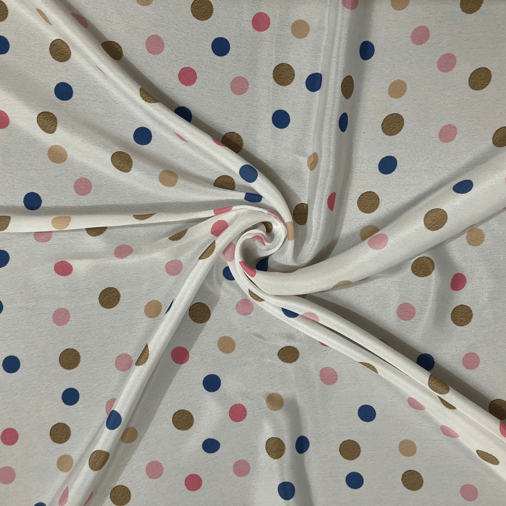 White Blue-Metallic Polka Dot Jaiñsem